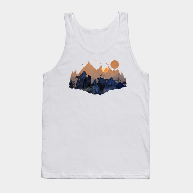 Sunset on the rocky hills Tank Top by cesartorresart